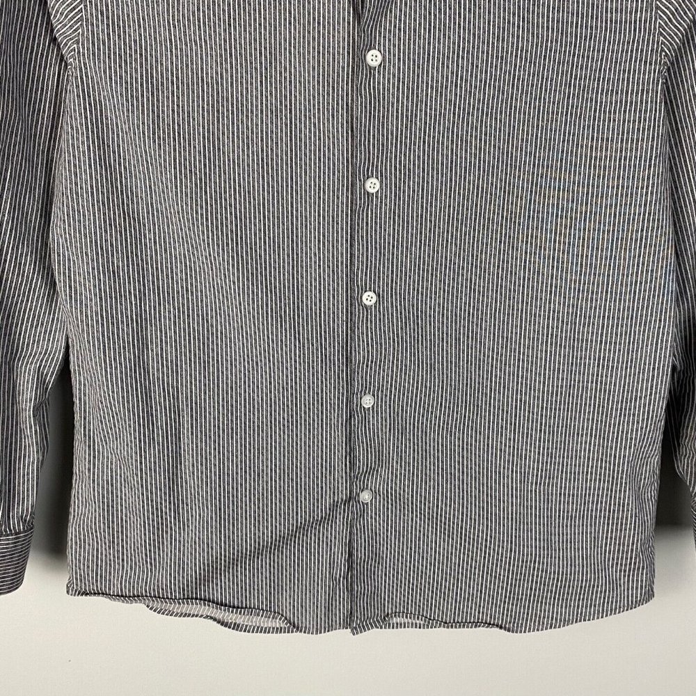 01.Algo Mens Medium Regular Fit Button Up Shirt G… - image 3